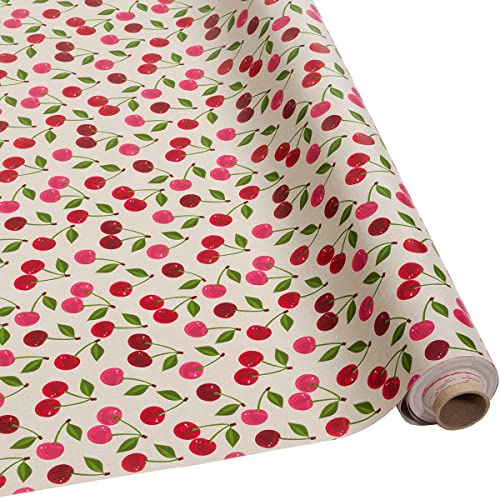 DéVa Wachstuchtischdecke Kirschen in 1,4m Breite (Meterware) - PVC Wachstuch - Outdoor und Indoor Tischdecke