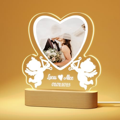 Giftove Personalisierte Bilderrahmen - Geschenke für Frauen & Freundin | Mit Foto & Texte Personalisierte Geschenk für Ihn Sie & Partner - Weihnachtsgeschenke, Fotogeschenk - Geburtstag, Jahrestag