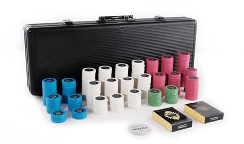 Riverboat Gaming Grand Romance Cash Poker Chipset - 10g 500 Stück nummerierte Poker Chips - Kleine Einsätze