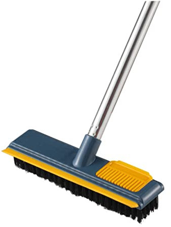 MAGICLULU Pet Hair Broom Rubber Scrub Brush Floor Extendable Handle Cleaning Brush for Hardwood Tiles Windows Pet Hair Removal