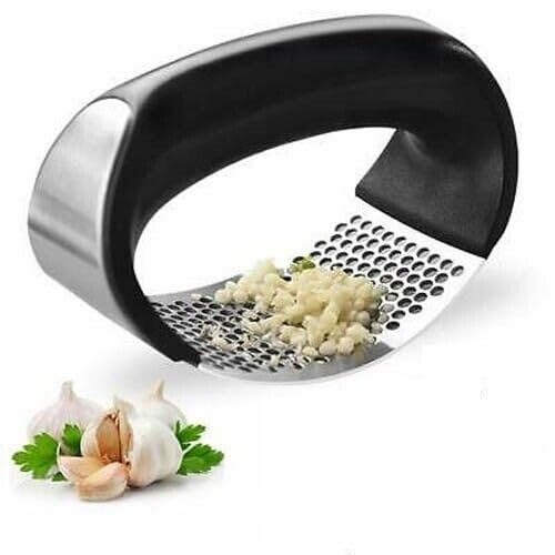 Generic Stainless Steel Garlic Crusher Squeezer Press Masher Mincer Kitchen Manual Tool