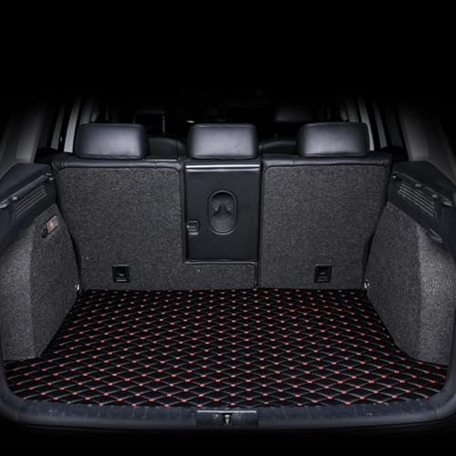 Car Boot Liner Protector for Honda HRV 2021 2022 2023 2024, Car Trunk Mats Car Leather Boot Liner Mats Waterproof Anti-Slip Car Boot Protector,Black-Red