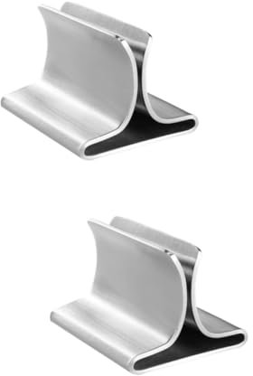 Amosfun 2pcs Stainless Steel Plate Holder Kitchen Organiser Storage Rack Chopping Board Rack Desktop Storage Shelf
