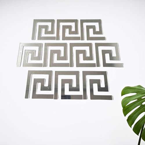 Piastrelle geometriche greche, confezione da 10, 7 x 7 cm