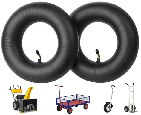 Winhub 2 Pack 4.80/4.00-8 Wheelbarrow Inner Tube TR87 Bent Valve Heavy Duty | Butyl Rubber Tube, Puncture Resistant Replacement for Wheelbarrows, Lawn Mowers, Trolleys and Garden Equipment