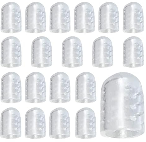 20 fundas de silicona para los dedos de los pies, protector antifricción, protectores de dedos de los pies, separadores de gel, protectores de dedos pequeños, protectores de dedos pequeños