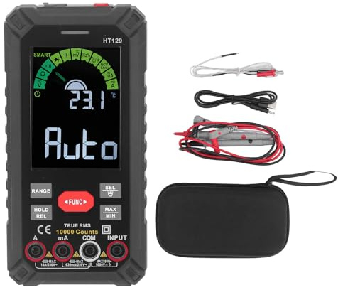 10000 Zählt Multimeter AC Smart Digital Multimeter, 10000 Zählungen DC -Spannungsstrom -Widerstandstester mit NCV -Temperaturdiode für Live- und Neutrallinie