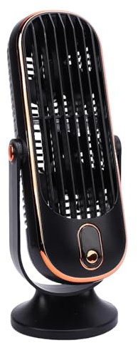 Fockety Tower Fan for Bedroom, 5 Speeds 9.8 Inch Portable Desk Fan with Brushless Motor, USB Rechargeable Battery Powered Table Fans for Home, Desktop, Office, Bedroom, Kitchen, Indoor (Black)