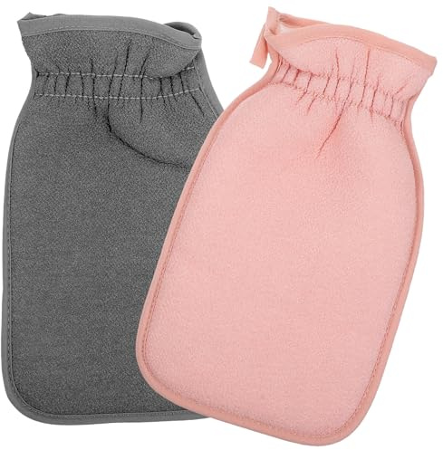 SAFIGLE 2 Stück Peeling für Erwachsene Exfolierende Waschhandschuhe für Bad Körperpeeling Mitten Sanfte Reinigungstücher
