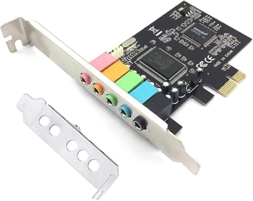 Pardarsey PCIe Sound Card, 5.1 Internal for PC Windows 7 with Low Profile Bracket, 3D Stereo PCI-e Audio Card, CMI8738 Chip 32/64 Bit Sound Card PCI Express Adapter