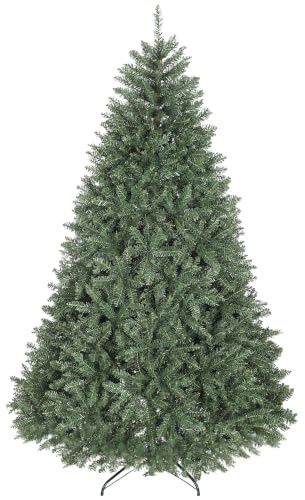 HOMCOM Sapin de Noël Artificiel 210 cm Réaliste Support Métal Pliable Vert | Arbre de Noël, 2641 Pointes de Branche Articulée, Facile à Monter et Ranger, Plastique Ignifuge, pour Maison Bureau