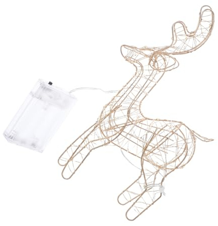 ULTECHNOVO Adornos Luminosos De Alce Escultura De Reno Navideño Minimalista Decoración De Mesa Dorada Para Vacaciones