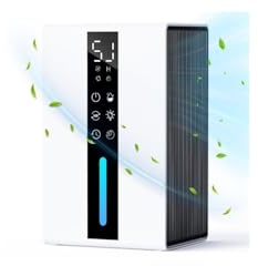 Deshumidificador Electrico con Depósito de 1,8L - Deshumidificador Silencioso de Doble Velocidad, Deshumidificador Bajo Consumo LED RGB y Función Temporizador, Apagado Automático & Descongelación Auto