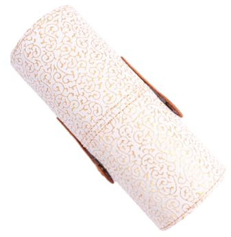 MUSISALY Porte-pinceaux Maquillage Cuir PU Rangement Cosmétique Voyage Grand Contenant Protecteur Seau Organisateur Compact avec Motif Dragon Doré pour Pinceaux Fond de Teint