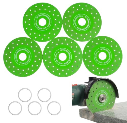 115mm Rock Slab Grinding Disc 5Pcs Multi-Pore Porcelain Glass Cutting Disc for Angle Grinder Ultra-Thin Flat Grinding Polishing Cutting Blade Wheel Grinder Blades for Porcelain Tile Ceramic Marble