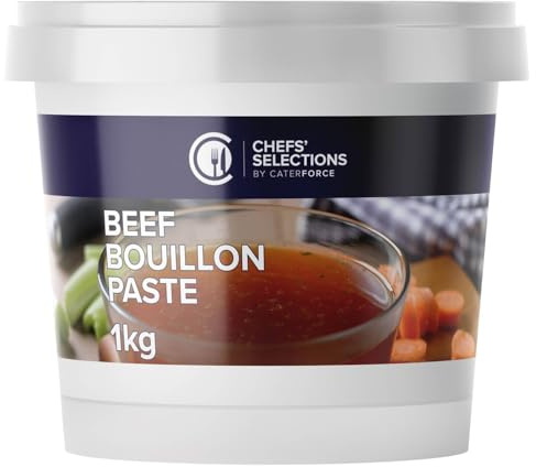 Chefs' Selections Beef Bouillon Paste 1kg – Rich Savoury Beef Flavour Base for Soup, Stews & Gravy