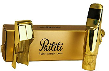 Paititi Professional Gold Plated Alto Saxophone Metal Mouthpiece #6