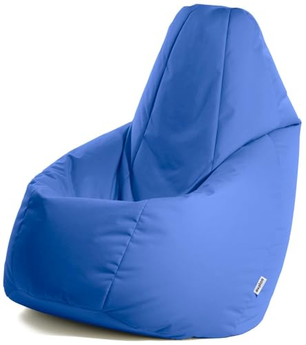 Avalon - Sitzsack Erwachsene L Jive, Bean Bag aus Reißfestem Technischem Gewebe, Ergonomischer Gaming Sitzsack mit Füllung, Komfortable Moderne Sitzsäcke, Made in Italy (80x80x125cm, Königsblau)