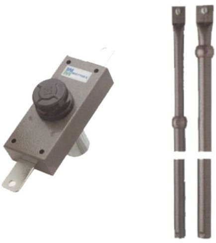 Serratura di sicurezza Berti Ferramenta art. 326 con pompa-cilindro 60 mm COMPLETA DI ASTE Grigio