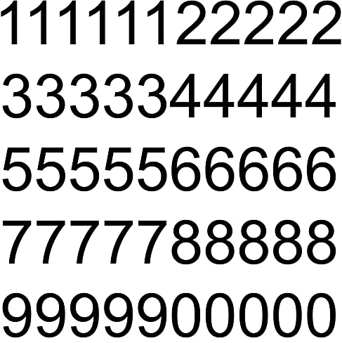70 schwarze Klebezahlen 9 cm glänzend wetterfest Zahlen Ziffern zum Aufkleben