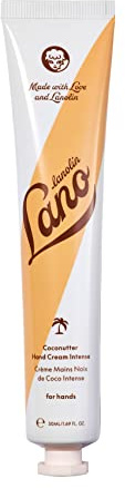 Lanolips Hand Cream Intense Coconutter - Hydrating Hand Lotion with Lanolin, Coconut, Vitamin E + Shea butter - Great for Dry, Cracked Hands + Cuticles - Cruelty-Free, Vegetarian (50ml / 1.69 fl oz)