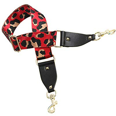 Amorar Damen Taschengurt Breite Bunter Leopard Schultergurt Leder Schulterriemen Handtaschen Tragegurt Verstellbar Umhängegurt für Tragetaschen Geldbeutel Crossbody-Taschen-Bügel 92-138cm