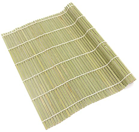 Chiloskit Japanische quadratische Bambus-Sudare-Matte, hilft beim Zusammenbauen und Aufrollen von Maki-Sushi (27 x 27 cm)