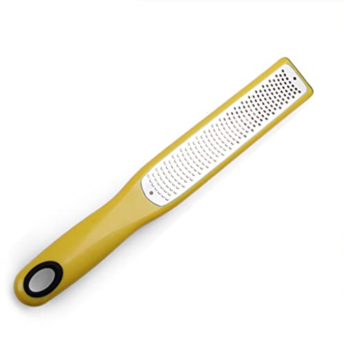 Handheld Cheese Grater 304 Stainless Steel Sharp Grater Comfortable Grip Chocolate Lemon Cheese Food Grater (Color : Yellow)