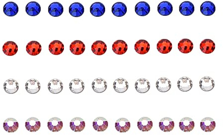 Kit de joyas de gemas dentales, 40 piezas de 2 mm de acrílico, adornos de cristal de dientes de acrílico, decoración de joyas de diamante, material dental brillante, kit de gemas blanqueadoras