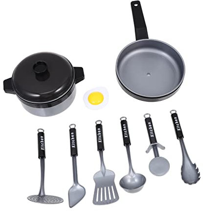 ibasenice 13-Piece Mini Cookware Simulation Kitchen Toy Set Pretend Cooking Plaything Educational Tableware for Children