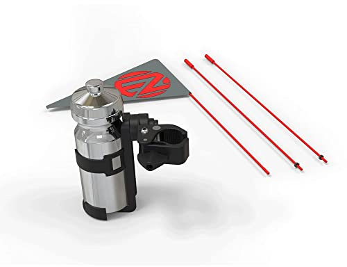 Ezyroller Flaggenhalter Flagge Fahne Wimpel Flaschenhalter Getränkehalter Trinkflaschenhalter Sicherheitswimpel Sicherheitsflagge Kinder Spielzeug (grau)