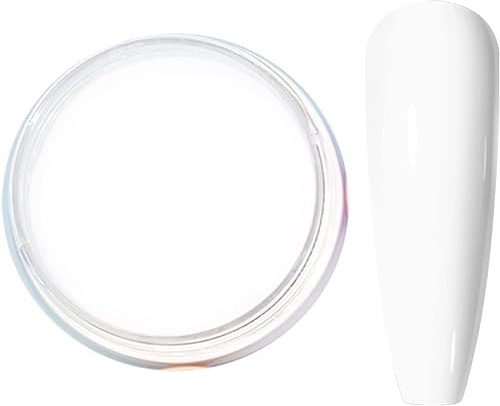 Acrylic Nail Power -30g White Nail Powder for Acrylic Nails,Professional Acrylic Nail Powder for Nail Extension Carving French Nail Art Starter Manicure, Needed 3D Nail Design White Nail Powder