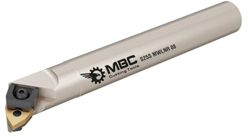 MBC Bohrstange MWLNR | MWLNL 95° für rechts und links, Kompatibel mit WNMG Wendeplatten, CNC Bohrstange, Hochleistungsbohrstange (S25S MWLNL 08)