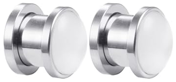 Aotiwe 2 Stück flesh tunnel klein, ohrringe tunnel set Runden, Silber 00G 10mm Edelstahl Ohrringe für Herren