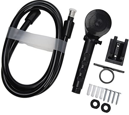 Ensemble de Douche pour Camping-car, Pomme de Douche, Contrôle Facile, économie d'eau, Portable pour Remorque de Voyage, Bateau (BLACK)