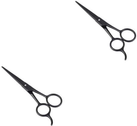 Operitacx 2stücke Stainless Steel Beard Scissors Praktische Haarschneideschere Für Langlebig Und Einfach Zu Bedienen Für Und Augenbrauenpflege Schwarz