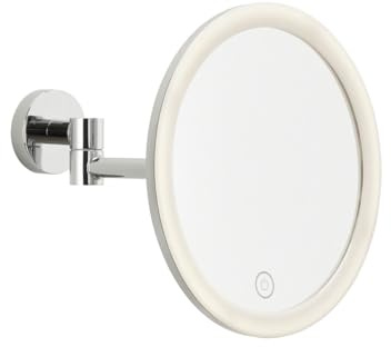 tesa VISIOON Espejo de Maquillaje LED con Aumento 5X - Cromo