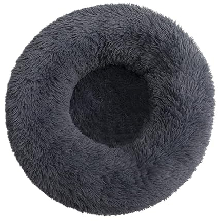 SWZEC Gladiatorzoo Hundebett - Wolke 7 - weiches Donut-Bett | Das Original (M-60CM,Dunkelgrau)