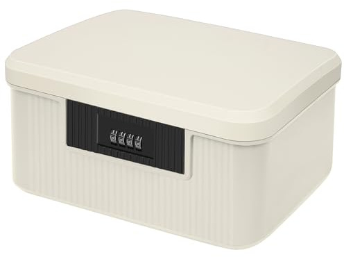 HOTOOLME Lockable Storage Container Bin,Medicine Organizer Box, S | with Combination Lock,for Kitchen Home School and Office