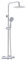 DETBOM Colonne de Douche Chromé Ensemble de Douche Thermostatique en Acier Inoxydable avec Douche Pluie Ronde 25 cm et Pommeau de Douche 12cm 3 Jets, Support, Flexible 1.5m, Economie d'Eau