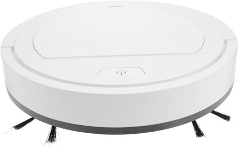 VOSAREA Robot Laveur De Sol Intelligent Nettoyeur Domestique Avec Brosse Aspiration Forte Facile à Utiliser Recharge Usb Blanc