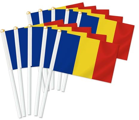 25 bandiere della Romania, decorazione da tenere a mano, decorazione a mano