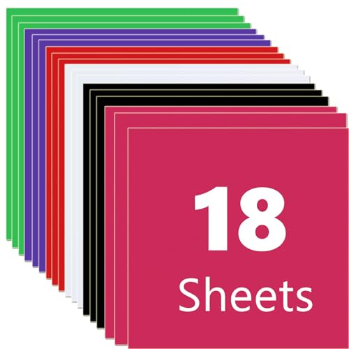 Premium Permanent Vinyl Roll 12x48, UV & Water-Resistant, Strong Adhesive for Indoor/Outdoor DIY. Compatible with Heat Press, HTV Iron-On for T-Shirts, Bags & Fabric Crafts (Mix Color)