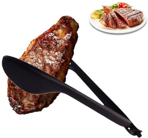 Sghtil Pinze per servire cibo, pinze per insalata, pinze per barbecue multifunzione a forma di cucchiaio - articoli da cucina, pinze per spatola rimovibili per di famiglia