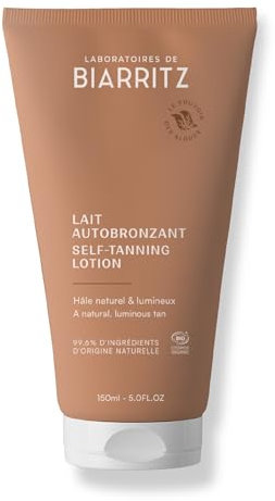 Laboratoires de Biarritz - Lait Autobronzant - Hâle Naturel & Lumineux - Certifié Bio - Visage & Corps - Fabriqué en France - 150 ml
