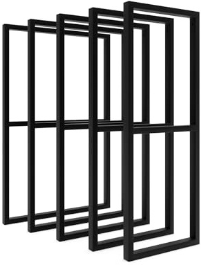 HEVVA | Estructura de lavabo doble - NECKAR | 40 cm | Patas de armario bajo lavabo - Negro