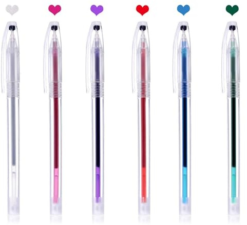 Zeevill Water Erasable Fabric Markers, 6 Colours Fabric Pens Sewing for Clothes, Quilting Supplies Sewing Accessories Sewing Gifts Quilting Gifts Embroidery Supplies, Tailors Chalk Alternative