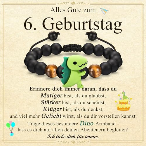 wynn's Geburtstagsgeschenk für Jungen, Dino Armband Geschenk für 5-10. Geburtstag Junge, Coole Geschenke für 5-10 Jährige Jungs zum Geburtstag
