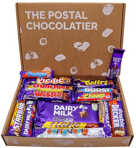 Dairy Milk Chocolate Hamper Gift Box | Letterbox Friendly Chocolate Gift | Premium Selection Chocolates | Birthday, Thank You, Congratulations & Celebration Gift for Him or Her (Large Hamper Box)