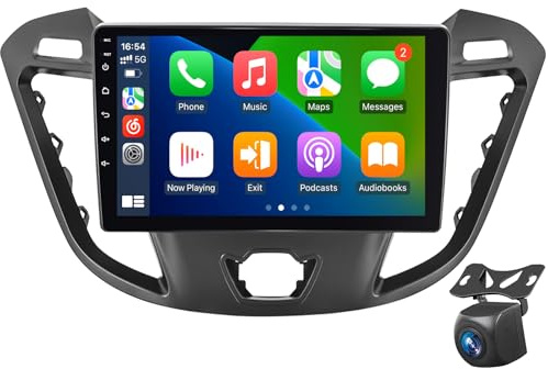 Upgrade Autoradio für Ford Transit Tourneo Custom 2013–2021, 9 Zoll Android Radio 2+64G, Wireless CarPlay Android Auto, GPS WiFi, DSP, Bluetooth, Dual USB + Rückfahrkamera